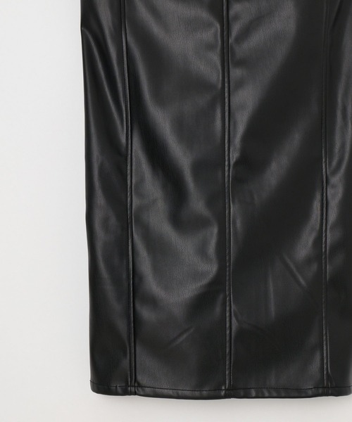 BEEDEN(ビーデン)の「VEGAN LEATHER LONG SKIRT(スカート・レディース・ブラック・SMALL/MEDIUM)」の9枚目の写真