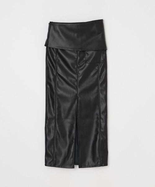 BEEDEN(ビーデン)の「VEGAN LEATHER LONG SKIRT(スカート・レディース・ブラック・SMALL/MEDIUM)」の11枚目の写真