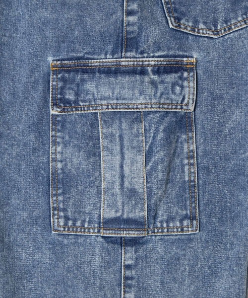 PUNYUS（プニュズ）の「カーゴデニムパンツ（デニムパンツ・レディース・ライトブルー/ブラック・1/2/3/4）」の15枚目の写真