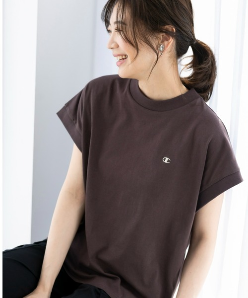 Champion(チャンピオン)の「<champion/UNDOVE>【UVカット/ストレッチ/サマーTシャツ/チャンピオン/カジュアルTシャツ/スポーティ/ゆったり/綿100%/天然素材】ゆったりTシャツ(Tシャツ/カットソー・レディース・チャコール/ホワイト・MEDIUM/X-LARGE/LARGE)」の22枚目の写真