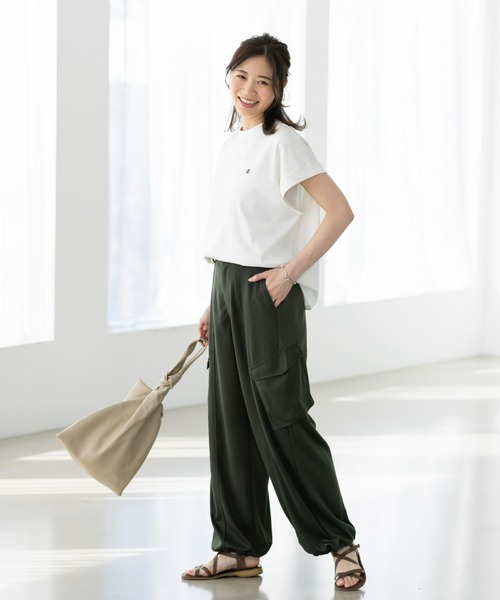Champion(チャンピオン)の「<champion/UNDOVE>【UVカット/ストレッチ/サマーTシャツ/チャンピオン/カジュアルTシャツ/スポーティ/ゆったり/綿100%/天然素材】ゆったりTシャツ(Tシャツ/カットソー・レディース・チャコール/ホワイト・MEDIUM/X-LARGE/LARGE)」の20枚目の写真