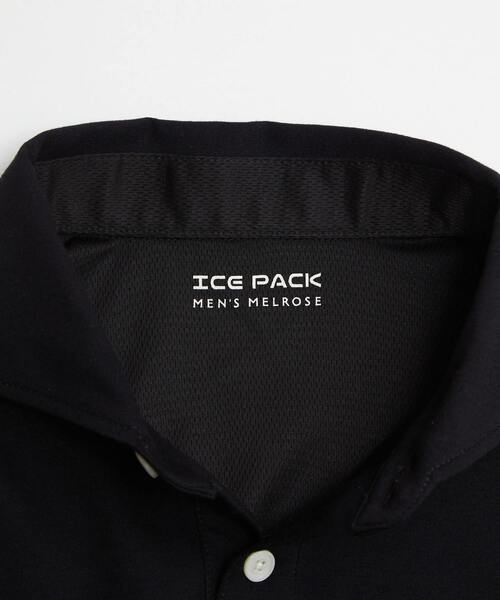MEN'S MELROSE（メンズメルローズ）の「《WEB限定》ICE PACK NYLON ホリゾンタルカラーポロシャツ | 接触冷感 / 速乾（ポロシャツ・メンズ・チャコールグレー/ブラック/ホワイト/ベージュ/ネイビー/ブラウン・2/3/4/5）」の12枚目の写真