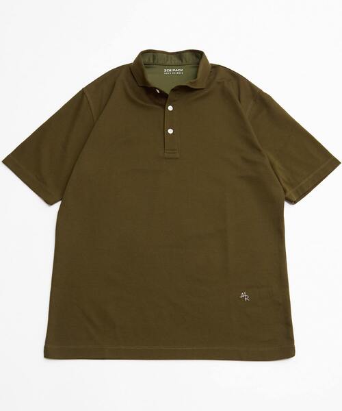 MEN'S MELROSE（メンズメルローズ）の「《WEB限定》ICE PACK NYLON ホリゾンタルカラーポロシャツ | 接触冷感 / 速乾（ポロシャツ・メンズ・チャコールグレー/ブラック/ホワイト/ベージュ/ネイビー/ブラウン・2/3/4/5）」の19枚目の写真