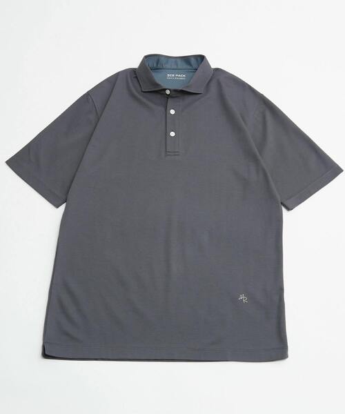 MEN'S MELROSE（メンズメルローズ）の「《WEB限定》ICE PACK NYLON ホリゾンタルカラーポロシャツ | 接触冷感 / 速乾（ポロシャツ・メンズ・チャコールグレー/ブラック/ホワイト/ベージュ/ネイビー/ブラウン・2/3/4/5）」の22枚目の写真