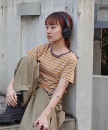 TEEN BOOP | マルチボーダーコンパクトTee(Tシャツ/カットソー)