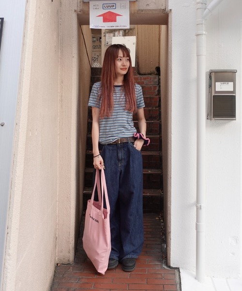 TEEN BOOP（ティーンブープ）の「マルチボーダーコンパクトTee（Tシャツ/カットソー・レディース・ブルー/ブラック/イエロー・FREE）」の12枚目の写真