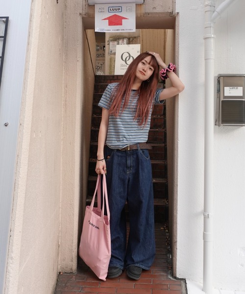 TEEN BOOP（ティーンブープ）の「マルチボーダーコンパクトTee（Tシャツ/カットソー・レディース・ブルー/ブラック/イエロー・FREE）」の13枚目の写真