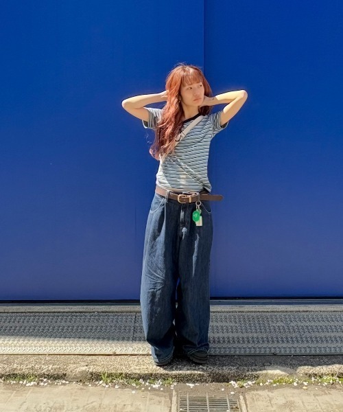 TEEN BOOP（ティーンブープ）の「マルチボーダーコンパクトTee（Tシャツ/カットソー・レディース・ブルー/ブラック/イエロー・FREE）」の22枚目の写真