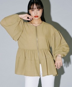 SYMMETRY PEPLUM SWEAT TOP（Tシャツ/カットソー）｜Ameri（アメリ）の
