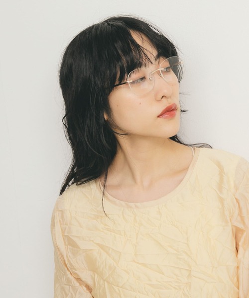 KBF(ケイビーエフ)の「リムレスサングラス(メガネ・レディース・シルバー/ブラウン・ONE)」の4枚目の写真