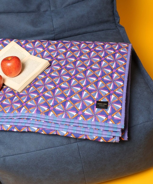 BAYFLOW（ベイフロー）の「【ASANTE SANA】リバーシブルマルチカバー180×120（クッション/クッションカバー・レディース・グリーン/パープル・0）」の4枚目の写真