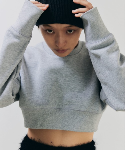 lit（リット）の「Dart Cropped Sweat（スウェット・レディース・チャコールグレー/ライトグレー/ネイビー・FREE）」の18枚目の写真