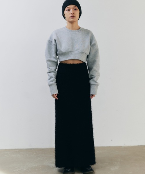 lit（リット）の「Dart Cropped Sweat（スウェット・レディース・チャコールグレー/ライトグレー/ネイビー・FREE）」の21枚目の写真