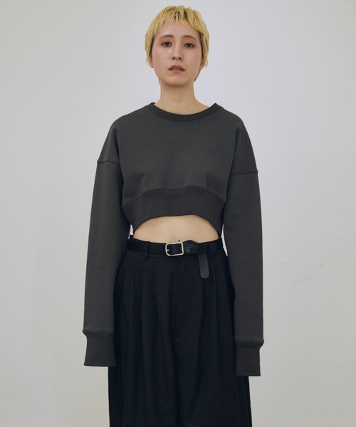 lit（リット）の「Dart Cropped Sweat（スウェット・レディース・チャコールグレー/ライトグレー/ネイビー・FREE）」の4枚目の写真