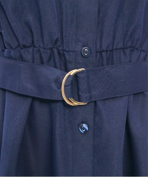 CLEAR BASIC（クリアベーシック）の「【低身長サイズ有】ウエストベルトフリルスリーブワンピース[華奢見え フェミニン]（ワンピース・レディース・ブルー系その他/ネイビー/ブラック/ネイビー系/テラコッタ/カーキ・F/XS）」の16枚目の写真