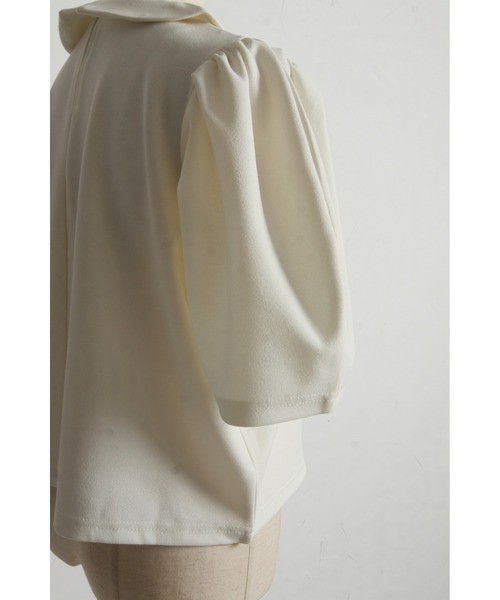 ZOZO限定】襟付きタックスリーブトップス（シャツ/ブラウス