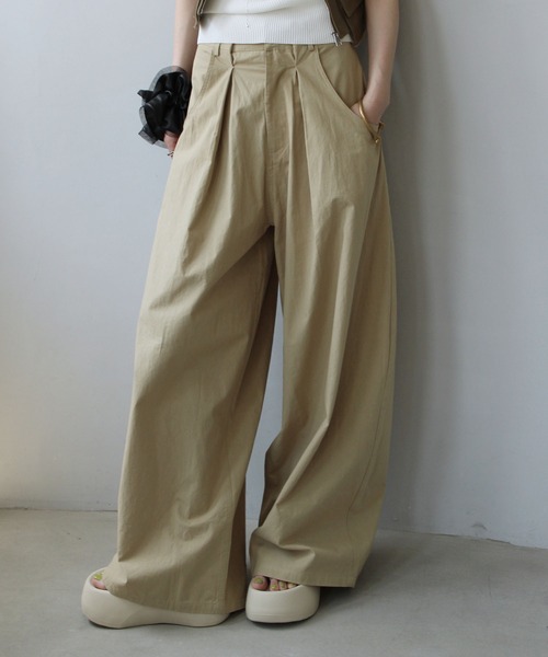 SALSATION　ワイドパンツ　ライトブラウン SALSATION ワイドパンツ ライトブラウン SALSATION パンツ