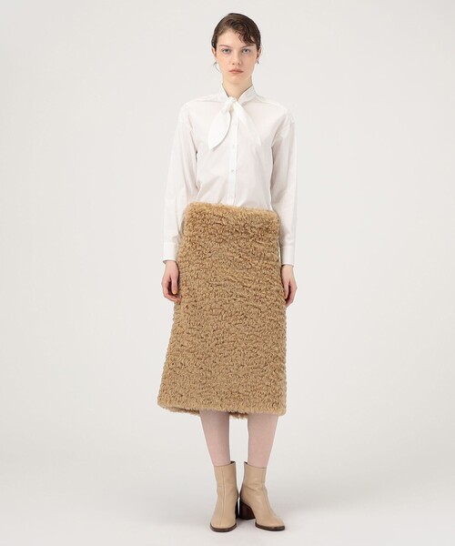 TOMORROWLAND (トゥモローランド)の「JIL SANDER SKIRT 70 トラペーズスカート(スカート・レディース・ベージュ・34)」の10枚目の写真