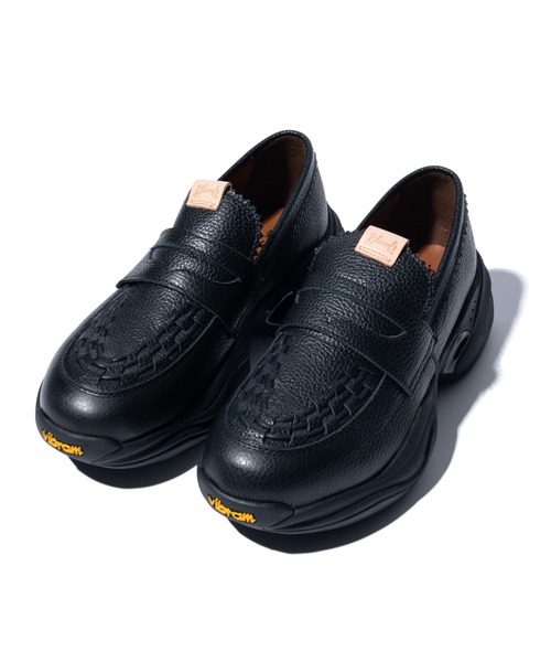 glamb 黒 レザー ローファー Field Penny Loafer / フィールドペニーローファー（ローファー