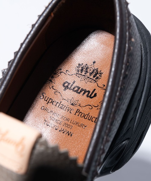 glamb 黒 レザー ローファー glamb ローファー Field Penny Loafer / フィールドペニーローファー
