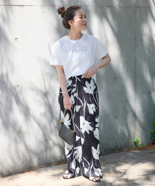 B.C STOCK(ベーセーストック)の「ウォッシャブル / ワンポイント刺繍TEE(Tシャツ/カットソー・レディース・ホワイト/スミクロ・FREE)」の22枚目の写真