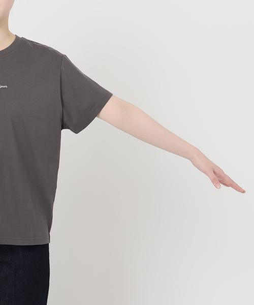 B.C STOCK(ベーセーストック)の「ウォッシャブル / ワンポイント刺繍TEE(Tシャツ/カットソー・レディース・ホワイト/スミクロ・FREE)」の10枚目の写真