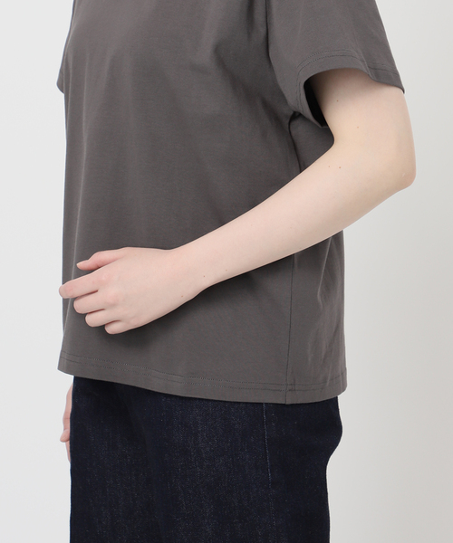 B.C STOCK(ベーセーストック)の「ウォッシャブル / ワンポイント刺繍TEE(Tシャツ/カットソー・レディース・ホワイト/スミクロ・FREE)」の9枚目の写真