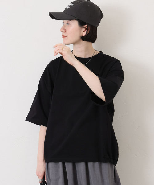 JOURNAL STANDARD LUXE（ジャーナルスタンダード　ラックス）の「バスクジャージー バルーンT（Tシャツ/カットソー・レディース・ダークブルー/ブラック/ホワイト・FREE）」の2枚目の写真