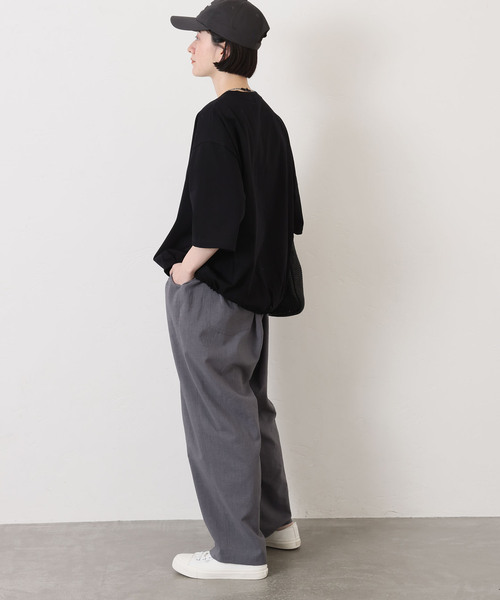 JOURNAL STANDARD LUXE（ジャーナルスタンダード　ラックス）の「バスクジャージー バルーンT（Tシャツ/カットソー・レディース・ダークブルー/ブラック/ホワイト・FREE）」の4枚目の写真