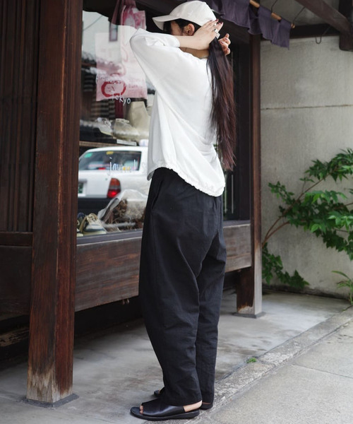 JOURNAL STANDARD LUXE（ジャーナルスタンダード　ラックス）の「バスクジャージー バルーンT（Tシャツ/カットソー・レディース・ダークブルー/ブラック/ホワイト・FREE）」の7枚目の写真