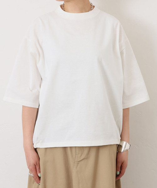 JOURNAL STANDARD LUXE（ジャーナルスタンダード　ラックス）の「バスクジャージー バルーンT（Tシャツ/カットソー・レディース・ダークブルー/ブラック/ホワイト・FREE）」の17枚目の写真