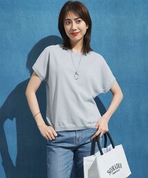 【洗える】レーヨンポリエステルストレッチ プルオーバー ラメニット