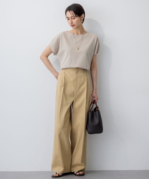 23区 S(ニジュウサンクチイサイサイズ)の「【洗える】レーヨンポリエステルストレッチ プルオーバー ラメニット(ニット/セーター・レディース・ネイビー系/ゴールド系/スカイブルー系・32)」の11枚目の写真