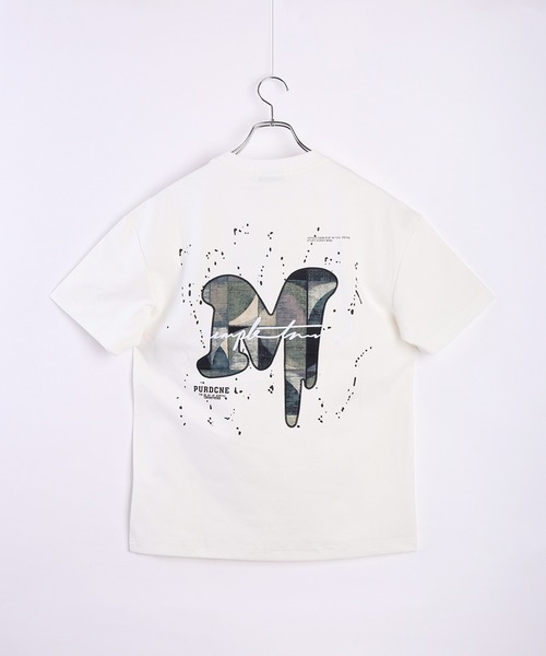 WESTSEA(ウエストシー)の「パッチワークテイスト プリントロゴ 半袖Tシャツ(Tシャツ/カットソー・メンズ・ブラック/ホワイト・M/L/XL)」の4枚目の写真