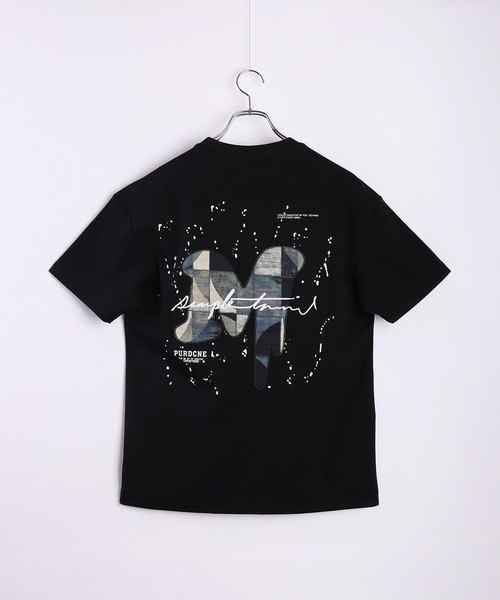 WESTSEA(ウエストシー)の「パッチワークテイスト プリントロゴ 半袖Tシャツ(Tシャツ/カットソー・メンズ・ブラック/ホワイト・M/L/XL)」の7枚目の写真