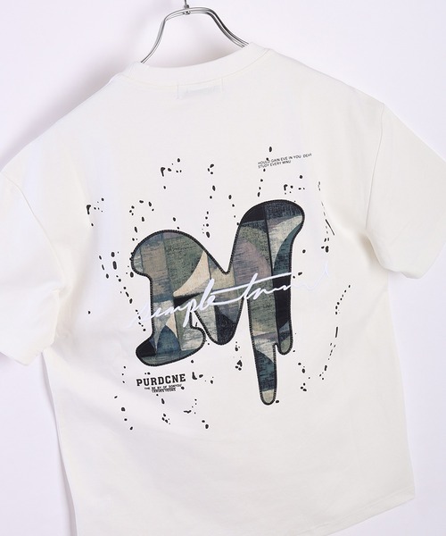WESTSEA(ウエストシー)の「パッチワークテイスト プリントロゴ 半袖Tシャツ(Tシャツ/カットソー・メンズ・ブラック/ホワイト・M/L/XL)」の5枚目の写真