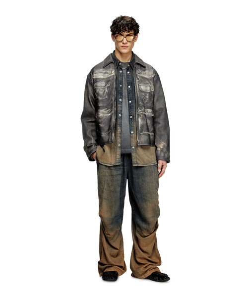 DIESEL(ディーゼル)の「メンズ レザージャケット L-MAYER(ブルゾン・メンズ・ブラック・44/48/46/50/52)」の3枚目の写真