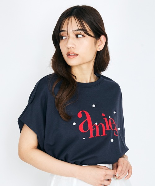 tシャツ パール*ロゴプリントボックスTシャツ「洗濯機で洗える」 レディース セール】パール*ロゴプリントボックスTシャツ≪洗濯機で洗える