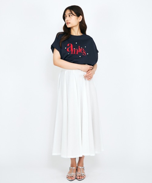 セール】パール*ロゴプリントボックスTシャツ≪洗濯機で洗える