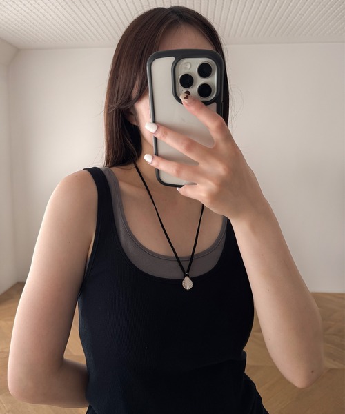 CANAL JEAN（キャナルジーン）の「Pt　Shell stringチョーカー（チョーカー・レディース・ブラック・ONE SIZE）」の5枚目の写真