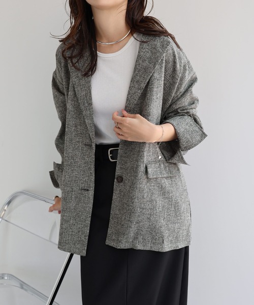 セール】サマーツイードテーラードジャケット（テーラードジャケット