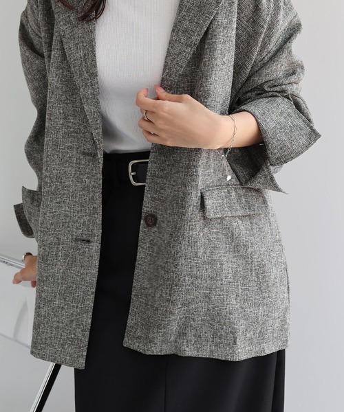 セール】サマーツイードテーラードジャケット（テーラードジャケット