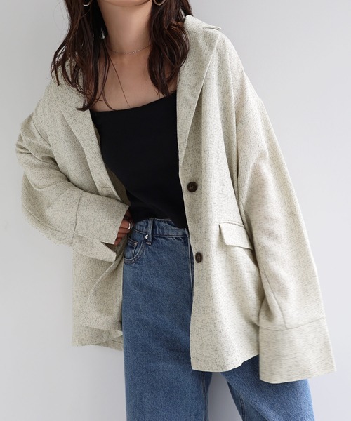 セール】サマーツイードテーラードジャケット（テーラードジャケット