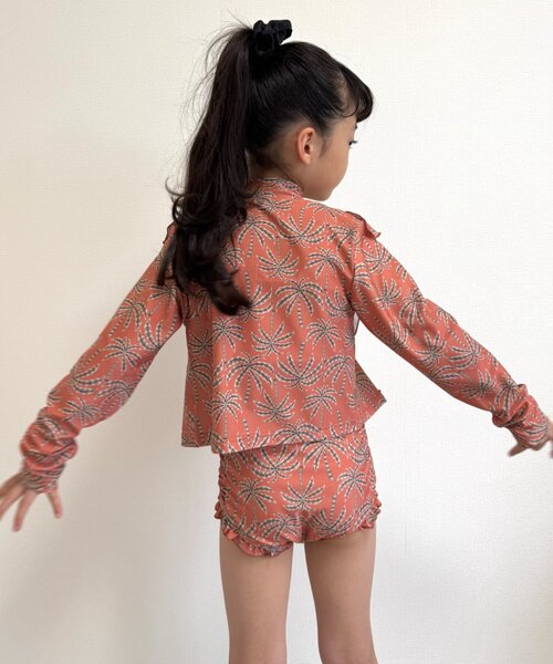 CIAOPANIC TYPY（チャオパニックティピー）の「【WEB限定】【KIDS】ポイントフリルクロップド丈ラッシュガード（ラッシュガード・キッズ・グリーン/オレンジ・MEDIUM/LARGE/SMALL/X-LARGE/XX-LARGE）」の5枚目の写真