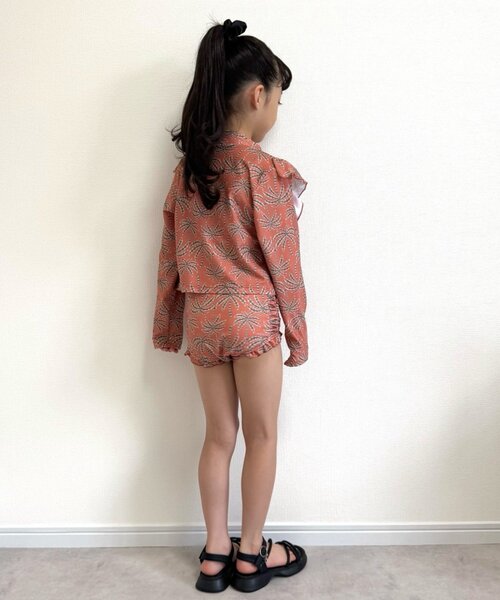 CIAOPANIC TYPY（チャオパニックティピー）の「【WEB限定】【KIDS】ポイントフリルクロップド丈ラッシュガード（ラッシュガード・キッズ・グリーン/オレンジ・MEDIUM/LARGE/SMALL/X-LARGE/XX-LARGE）」の9枚目の写真