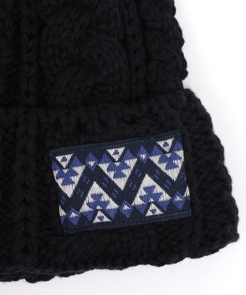 チチカカ（チチカカ）の「ケーブル編みニットキャップ（ニットキャップ/ビーニー・レディース・ブラック/アイボリー/レッド/パープル・FREE）」の15枚目の写真