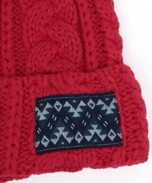 チチカカ（チチカカ）の「ケーブル編みニットキャップ（ニットキャップ/ビーニー・レディース・ブラック/アイボリー/レッド/パープル・FREE）」の18枚目の写真