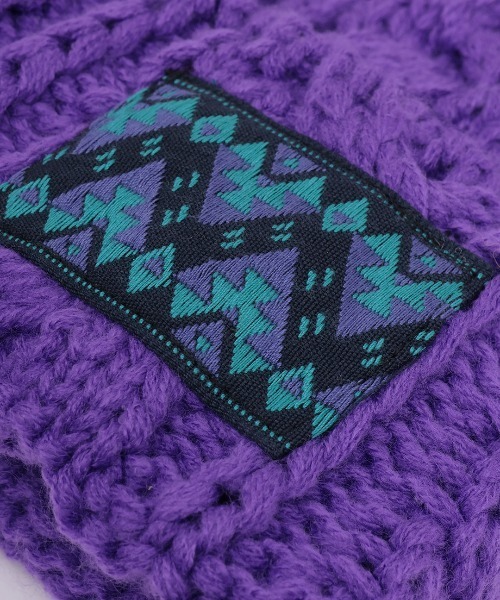 チチカカ（チチカカ）の「ケーブル編みニットキャップ（ニットキャップ/ビーニー・レディース・ブラック/アイボリー/レッド/パープル・FREE）」の19枚目の写真