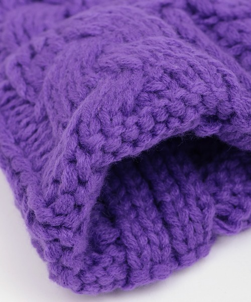チチカカ（チチカカ）の「ケーブル編みニットキャップ（ニットキャップ/ビーニー・レディース・ブラック/アイボリー/レッド/パープル・FREE）」の20枚目の写真