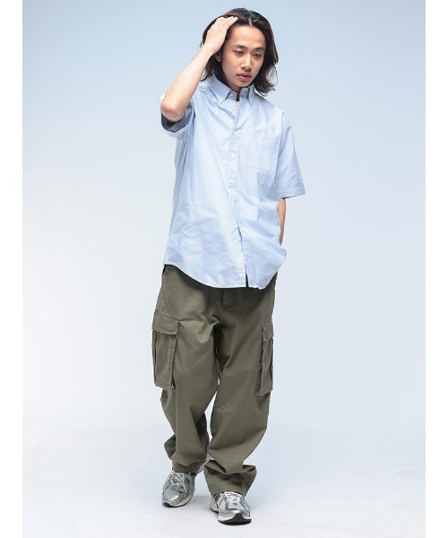 SAKAZEN(サカゼン)の「CREW ナチュラルストレッチ ボタンダウン 半袖 オックスシャツ(シャツ/ブラウス・メンズ・サックスブルー/ホワイト/ピンク/ネイビー・M/L/LL)」の7枚目の写真